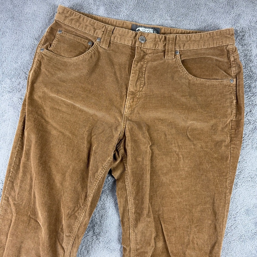 Mountain Khakis Mens 35x31 Relaxed Fit Corduroy Pants Brown Straight Leg Rugged